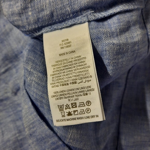 Boden Laurie Dress Women's Size 10R Blue Chambray Linen Casual - Picture 8 of 9